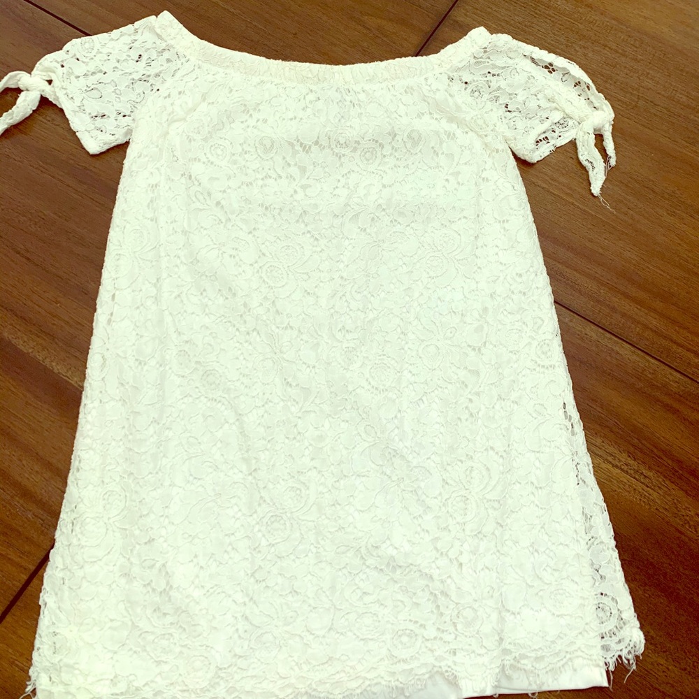 Off the shoulder lace dress